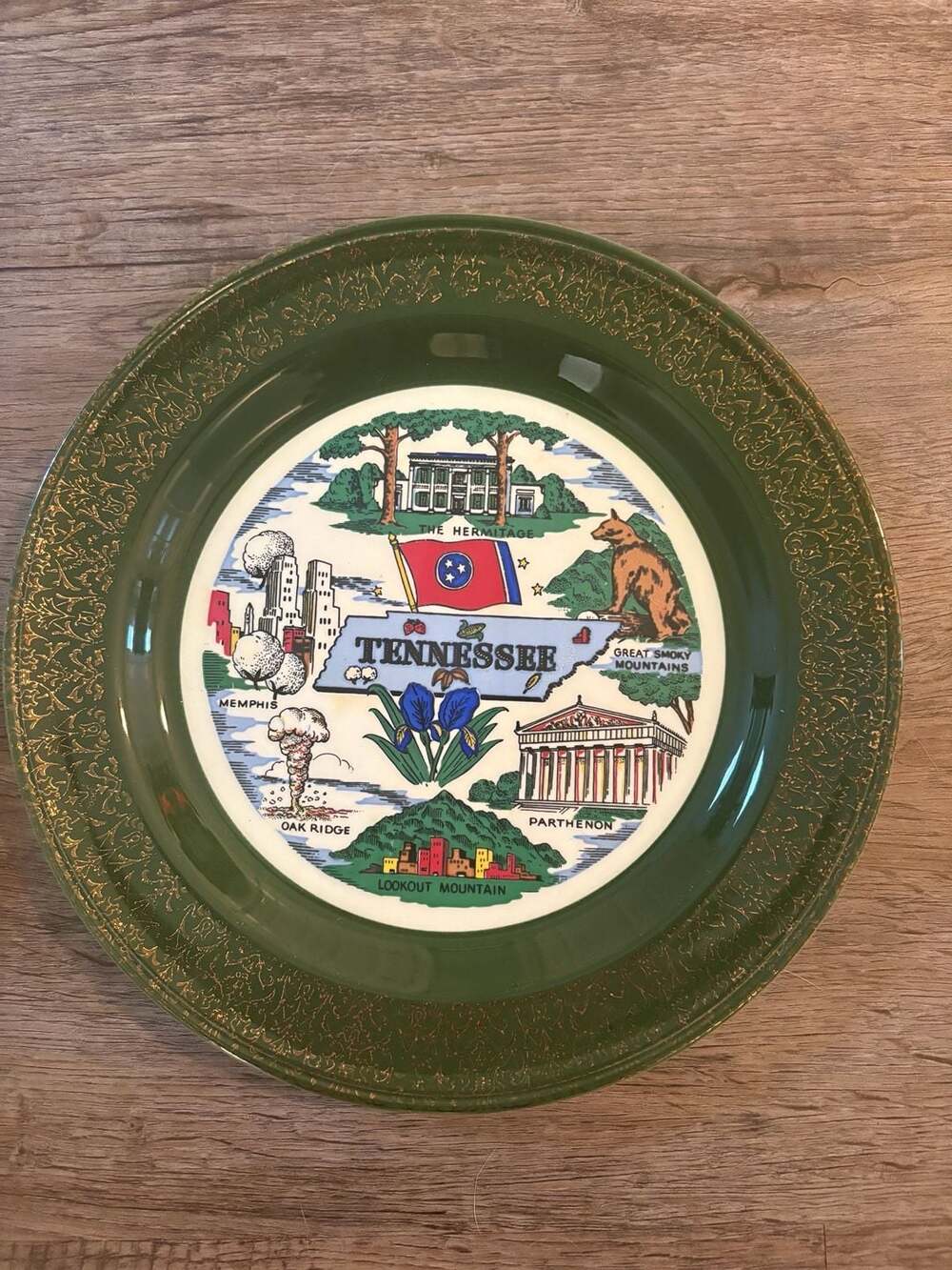 Homer Laughlin Tennessee State Souvenir Collector Plate